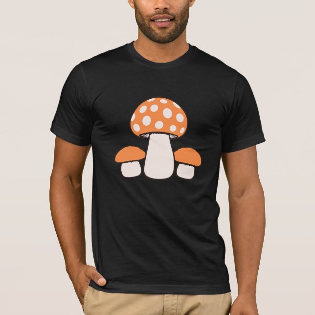 Camiseta Mushrooms Three Group Spotted Family Fungi Nature  (Frente)