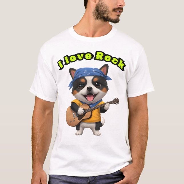 Camiseta Music and canine style (Frente)