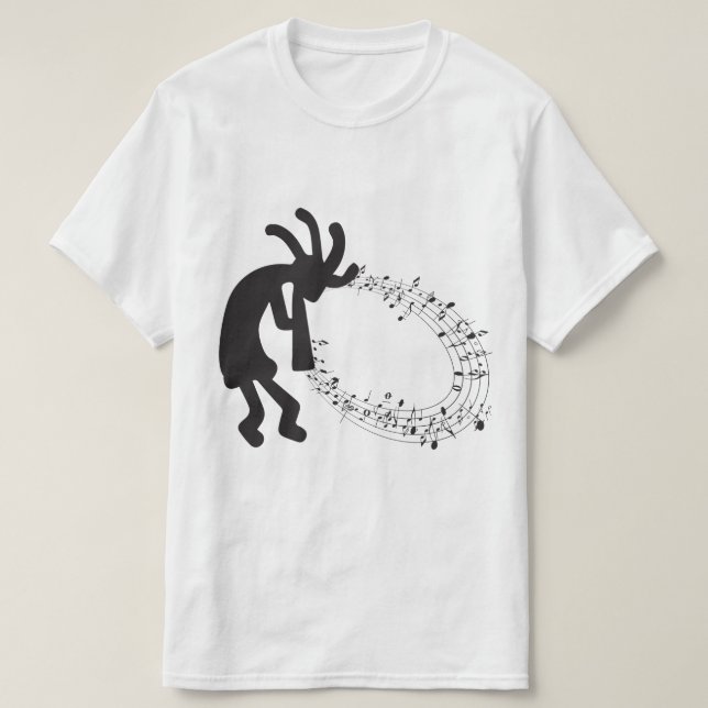 Camiseta Music and Petroglicph Kokopelli T-Shirt (Frente do Design)