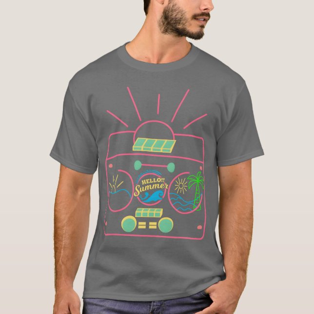 Camiseta Music and summer family (Frente)