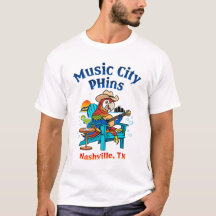 Music City Phins Logotipo frontal masculino T-Shir