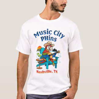 Camiseta Music City Phins Logotipo frontal masculino T-Shir