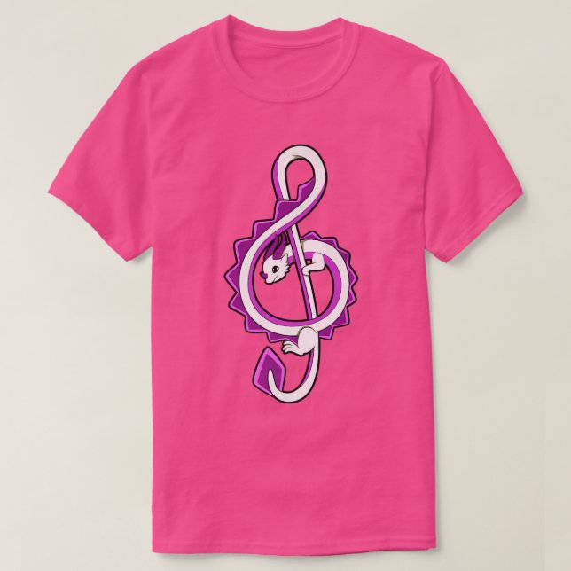 Camiseta Music Clef Dragon Piano Player1818 (Frente do Design)