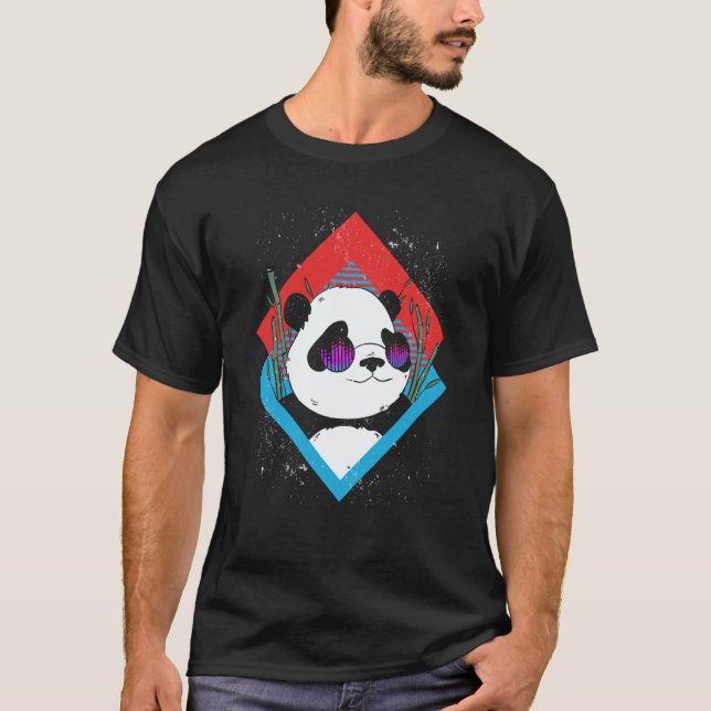 Camiseta Music Equalizer DJ Rave Party Musican Panda (Frente)