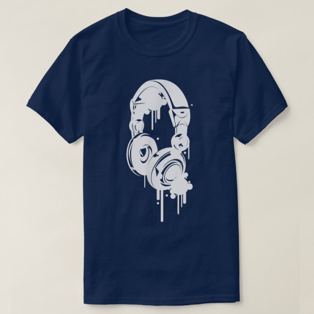 Camiseta Music Headphones Graffiti  (Frente do Design)