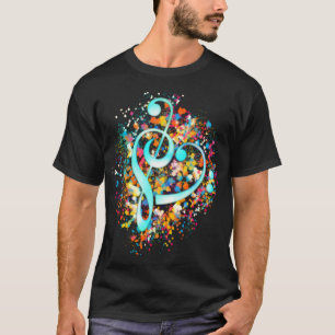 Camiseta Music Hearble Bass Clef Classic T-Shirt