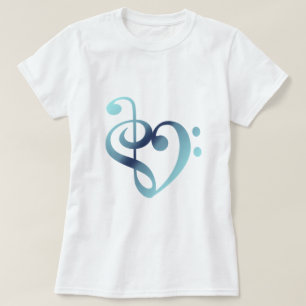 Camiseta Music Heart Blue Sky in Love forma