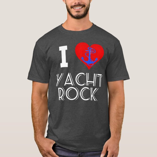 Camiseta Music i love yacht rock rock n roll anchor (Frente)