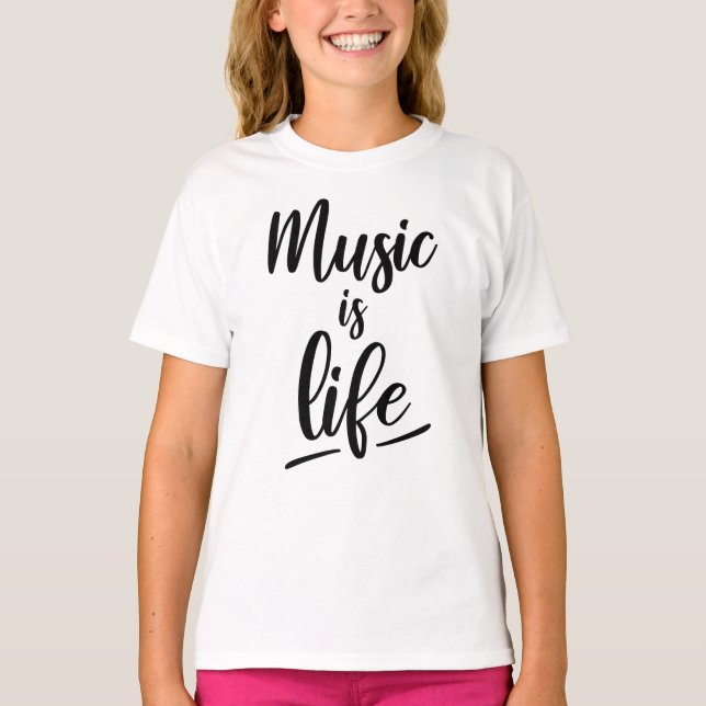 Camiseta Music is life (Frente)