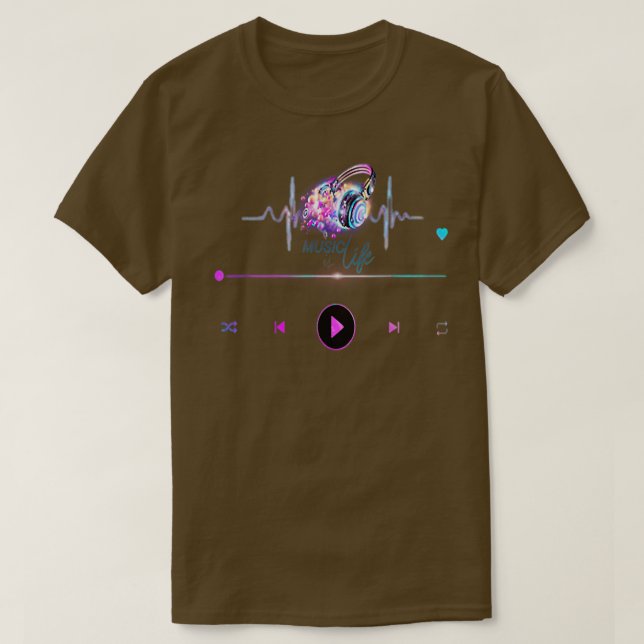 Camiseta Music Is Life1855 (Frente do Design)