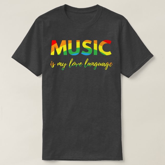 Camiseta Music Is My Love Language 1867 (Frente do Design)