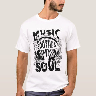 Camiseta Music Is My Soul – Dark Grunge Music Lover Design