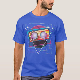 Camiseta Music Lover Vaporwave Synthwave 80s Art Retro Cass
