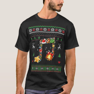 Camiseta Music Note Carols Christmas Ugly Sweater Musical T