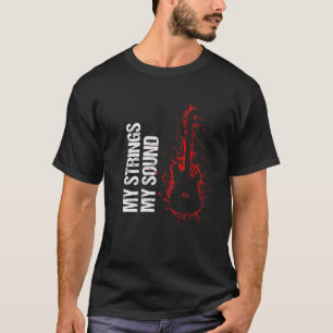 Camiseta Music Notes Guitar. Minhas Cordas, Meu Som.