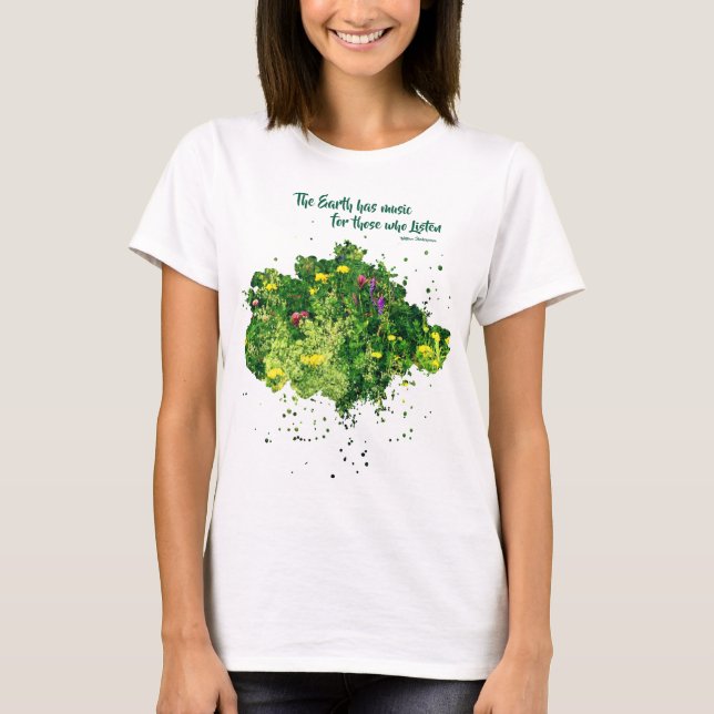 Camiseta Music Of Nature Inspirational Quote  (Frente)
