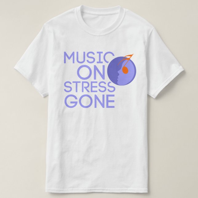CAMISETA MUSIC ON STRESS GONE (Frente do Design)