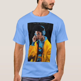 Camiseta Music On Worries Off gift