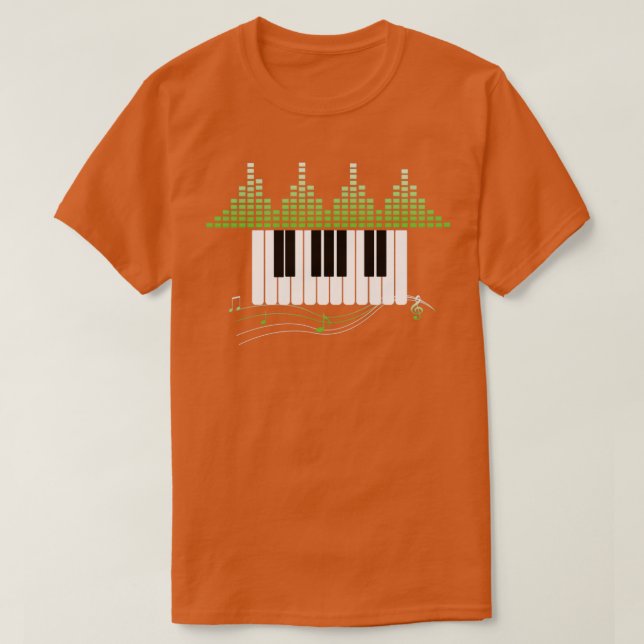 Camiseta Music Piano Sheet (Frente do Design)