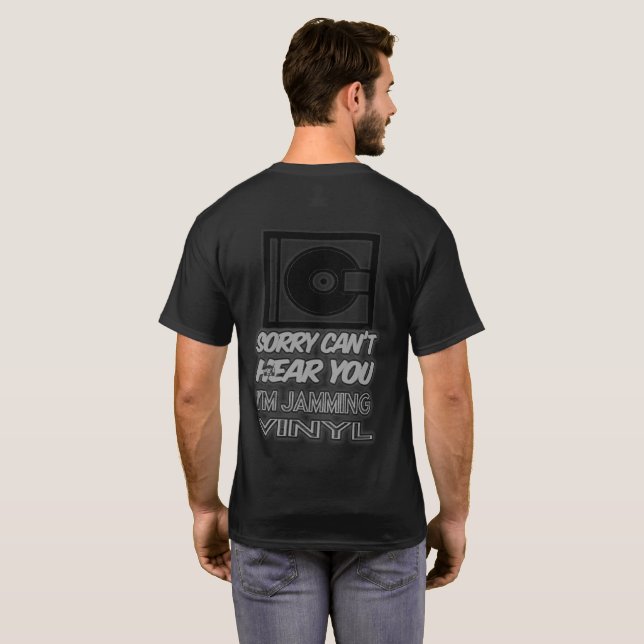 Camiseta Music Retro Vinyl Records Classic Rock Lives (Parte Traseira Completa)