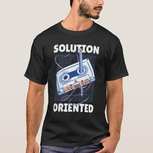 Camiseta Music Tape Is Rewind With A Pencil Solution Orient (Frente)