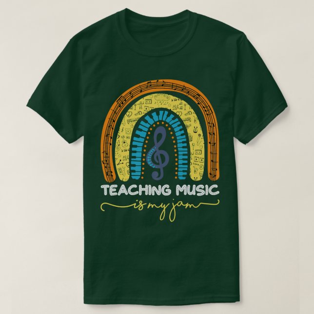 Camiseta Music Teacher Teaching Music Is My Jam  (Frente do Design)
