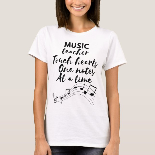 Camiseta Music teacher touch heart teacher appreciation day (Frente)