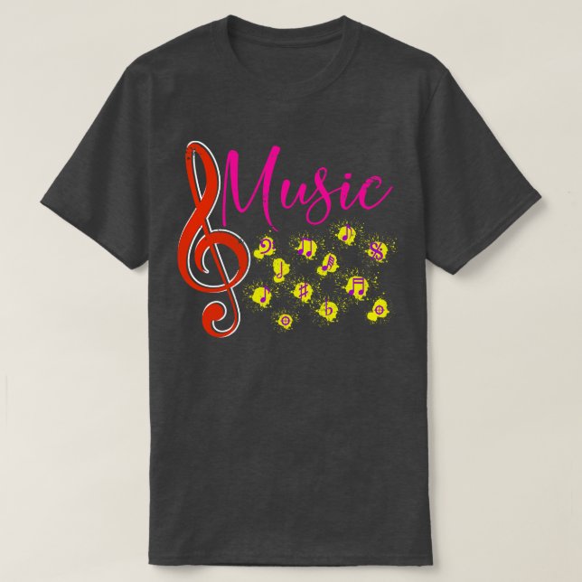Camiseta Music Treble Clef (Frente do Design)