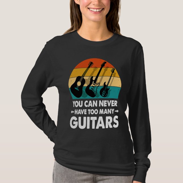 Camiseta music with guitars sunset vintage guitars (Frente)
