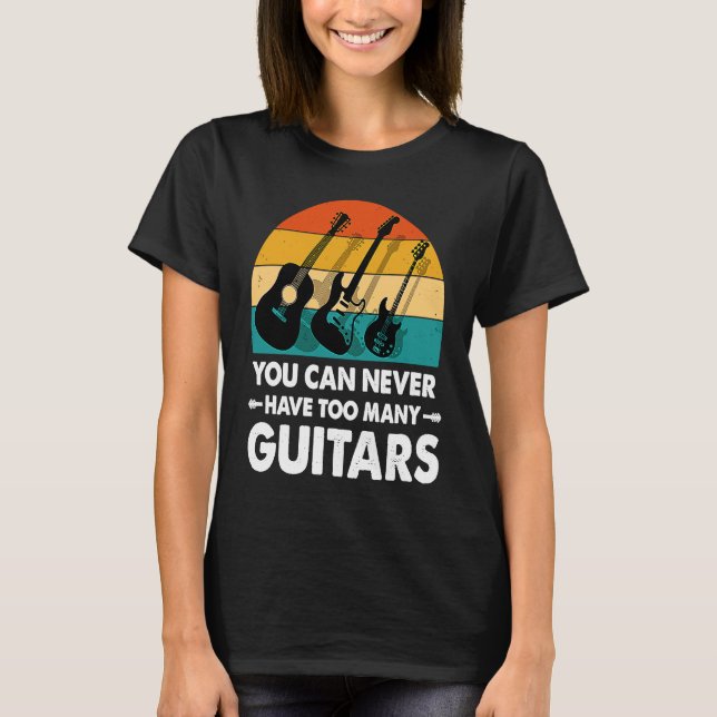 Camiseta music with guitars sunset vintage guitars (Frente)