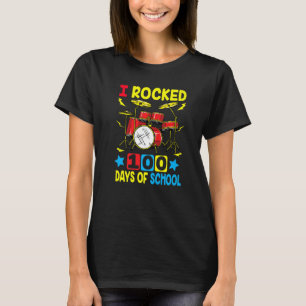Camiseta Música 100º Dia De Escola Eu Detonei 100 Dias De E