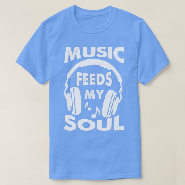 Camiseta Música alimenta minha alma (Frente do Design)