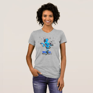 Camiseta Música alimenta minha alma   Ajustado fino feminin