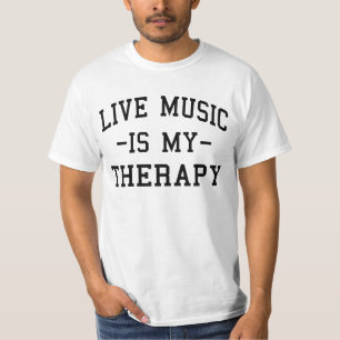 Camiseta Música ao Vivo é Minha Terapia Para Amantes de Mús