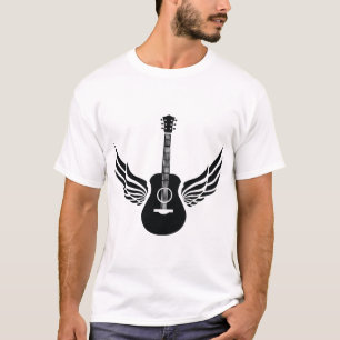 Camiseta Música Asas Guitarra – Instrumento Musical Artísti