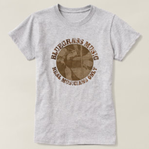Camiseta Música Bluegrass Músicos reais apenas jogadores