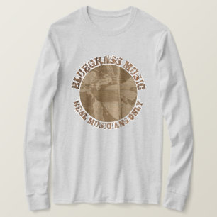 Camiseta Música Bluegrass Músicos reais apenas jogadores 