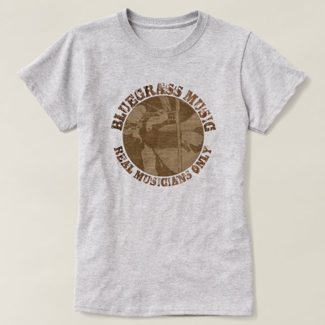 Camiseta Música Bluegrass Músicos reais apenas jogadores de (Frente do Design)