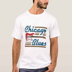 Camiseta Música Blues de Chicago Músico Guitarra