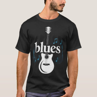 Camiseta Música Blues Tocador de Guitarra Blues Guitarra An