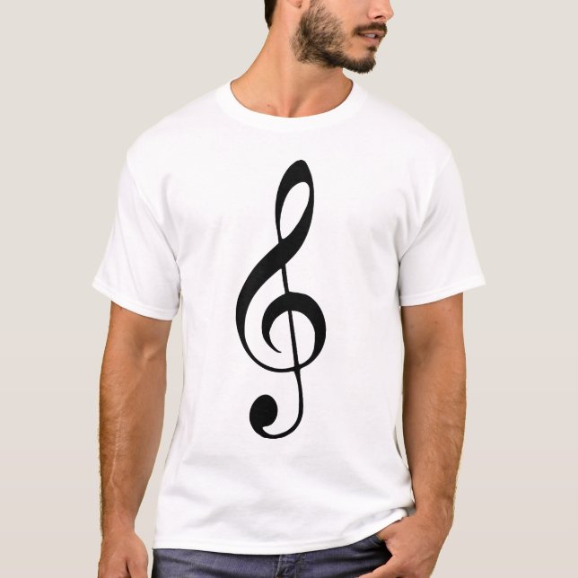 Camiseta música chave do violino (Frente)