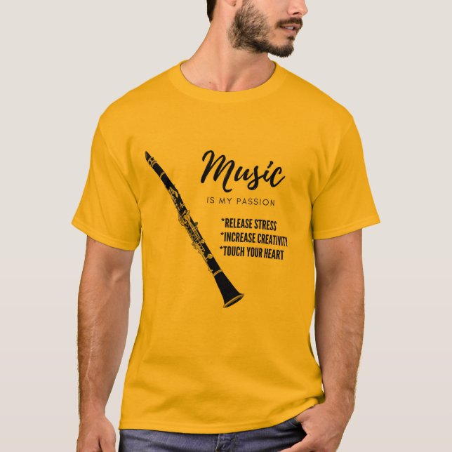 Camiseta Música Clarinet (Frente)