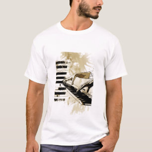 Camiseta música clássica do piano