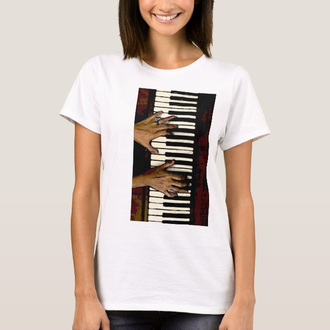 Camiseta música clássica piano (Frente)