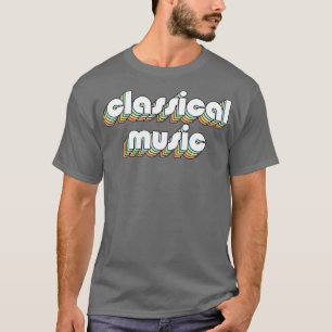 Camiseta Música Clássica Retro Tipografia Arco-Íris Escória