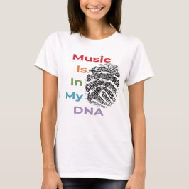 Camiseta Música Colorida Está Em Meu DNA Musical Notes