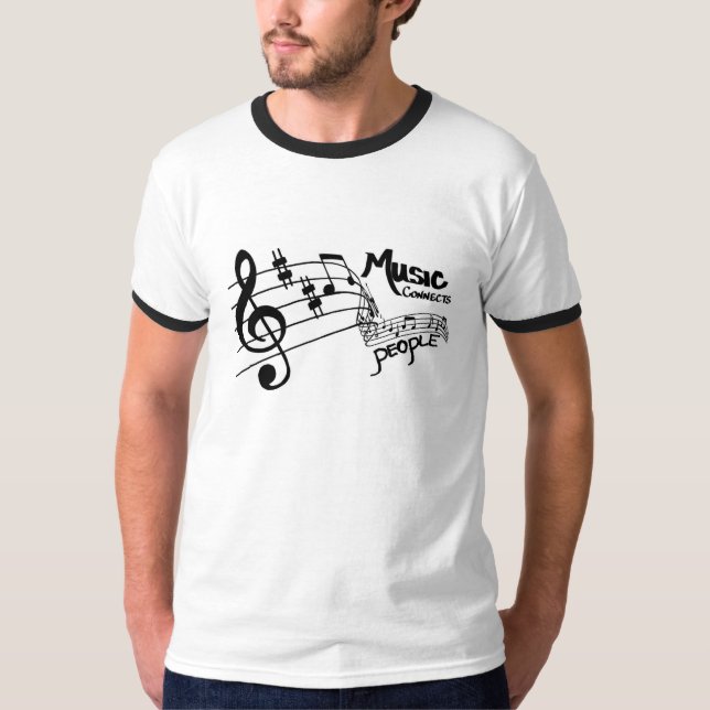 Camiseta Música conecta pessoas (Frente)