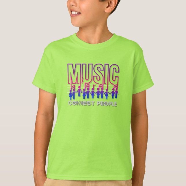 Camiseta Música Conecta Pessoas | Crianças (Frente)