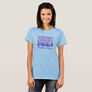 Camiseta Música Conecta Pessoas Mulheres