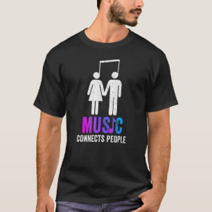 Camiseta Música Conecta Sons Instrumentais do Pessoas Músic
